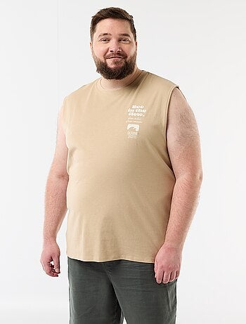 Camiseta de tirantes de algodón estampada