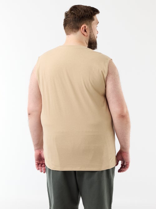 Camiseta de tirantes de algodón estampada - Kiabi