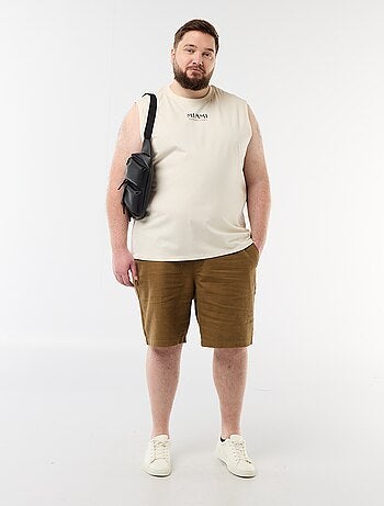 Camiseta de tirantes de algodón estampada