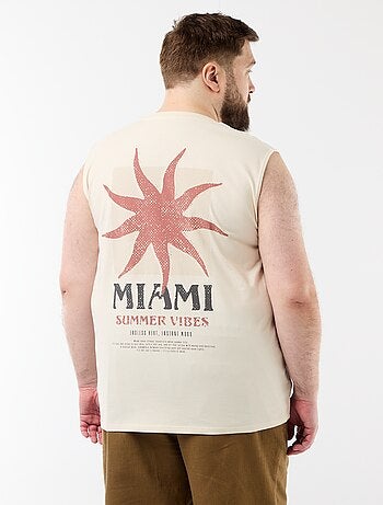 Camiseta de tirantes de algodón estampada