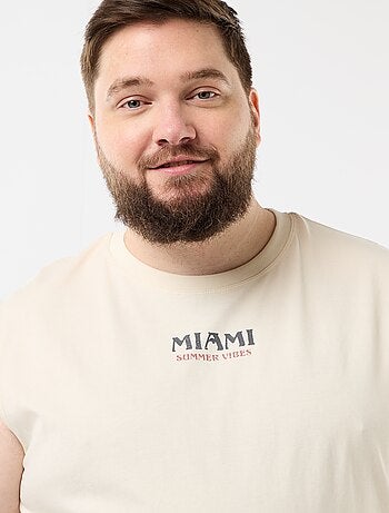 Camiseta de tirantes de algodón estampada