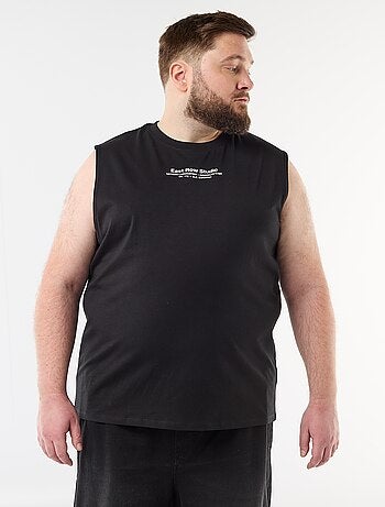 Camiseta de tirantes de algodón estampada