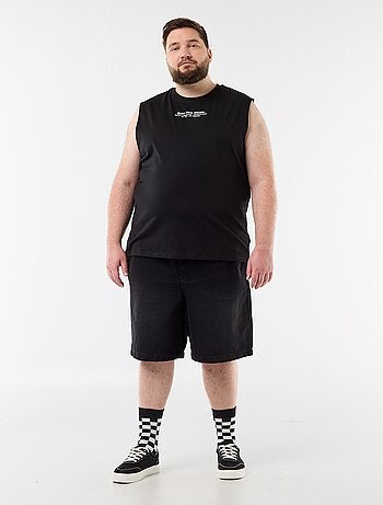 Camiseta de tirantes de algodón estampada