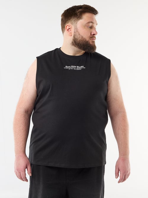 Camiseta de tirantes de algodón estampada - Kiabi