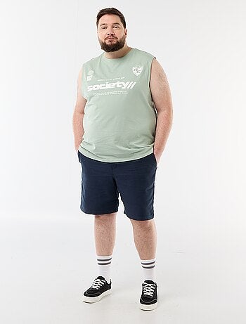 Camiseta de tirantes de algodón estampada