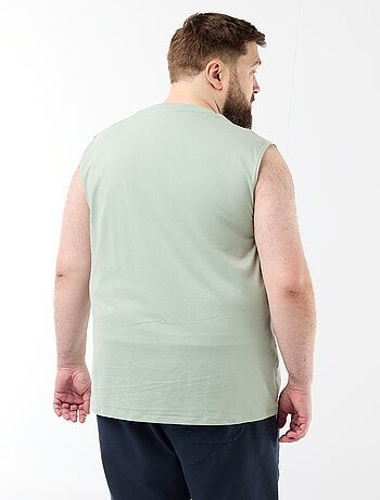 Camiseta de tirantes de algodón estampada