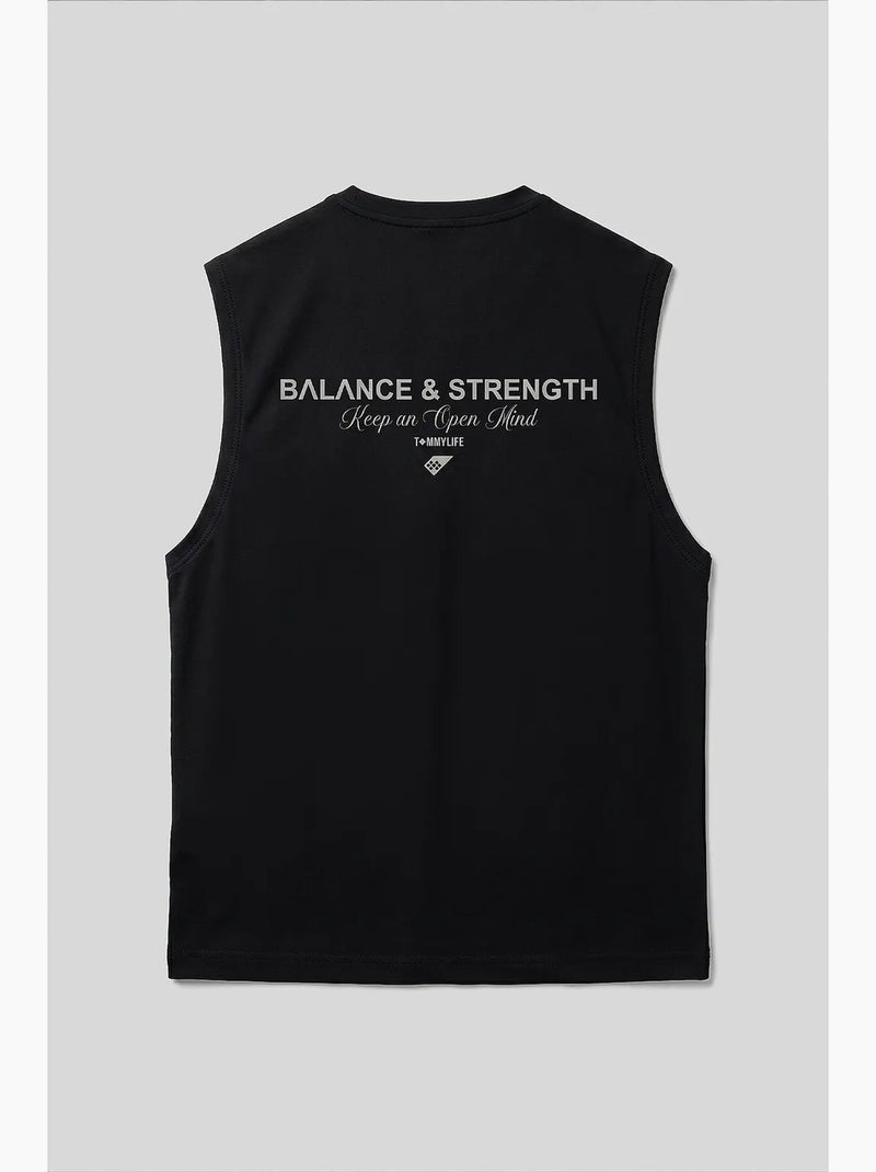 Camiseta de tirantes de algodón y elastano para hombre tommy Negro - Kiabi