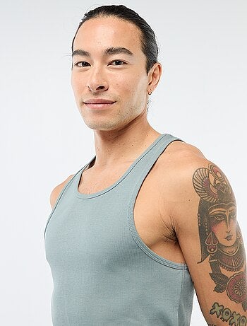 Camiseta de tirantes de canalé