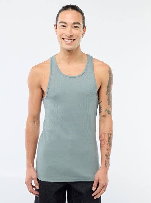 Camiseta de tirantes de canalé - Kiabi