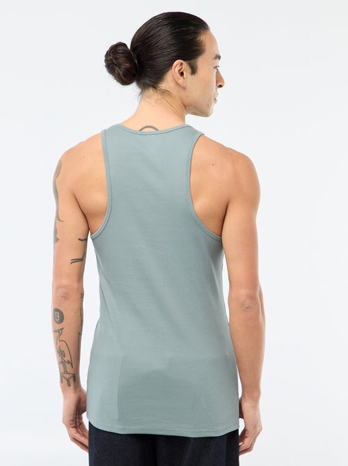Camiseta de tirantes de canalé - Kiabi