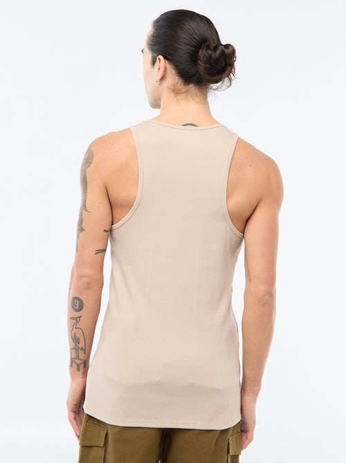 Camiseta de tirantes de canalé - Kiabi