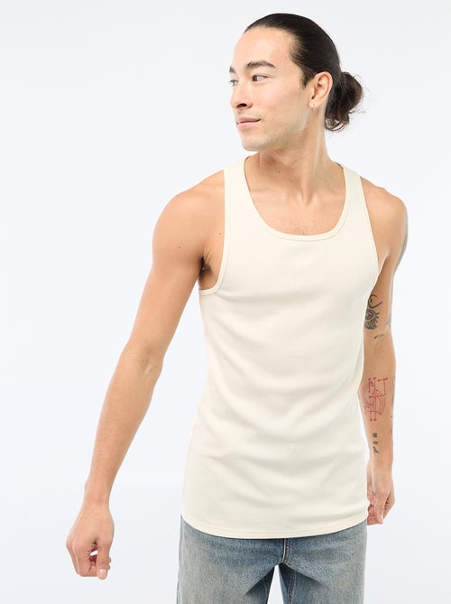 Camiseta de tirantes de canalé - Kiabi