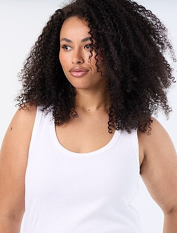 Camiseta de tirantes de canalé