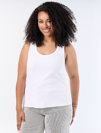 Camiseta de tirantes de canalé