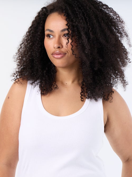 Camiseta de tirantes de canalé - Kiabi Camiseta de tirantes de canalé - Kiabi