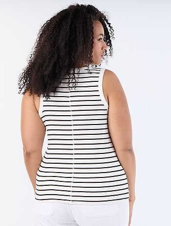Camiseta de tirantes de canalé