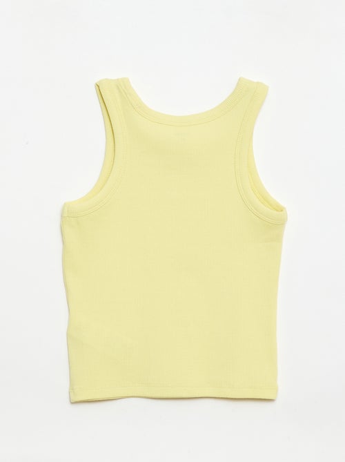 Camiseta de tirantes de canalé con cuello redondo - Kiabi