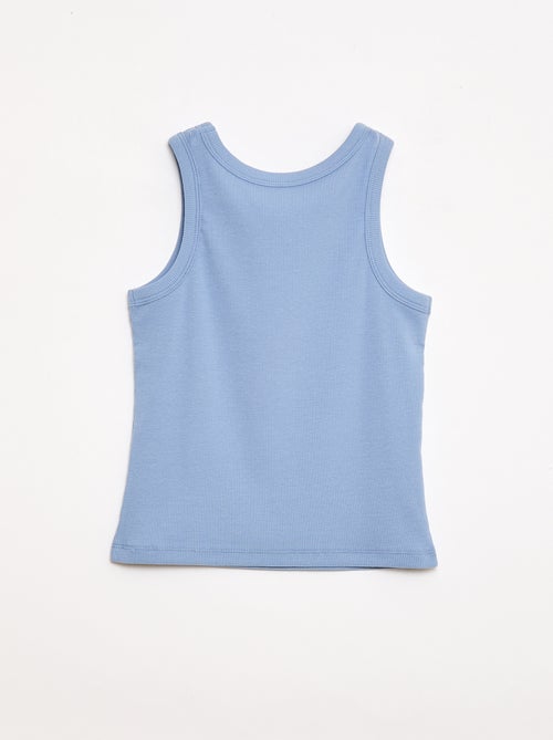 Camiseta de tirantes de canalé con cuello redondo - Kiabi