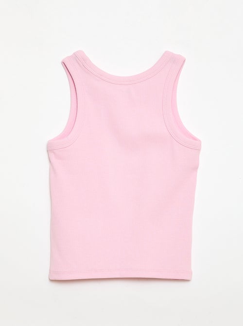 Camiseta de tirantes de canalé con cuello redondo - Kiabi