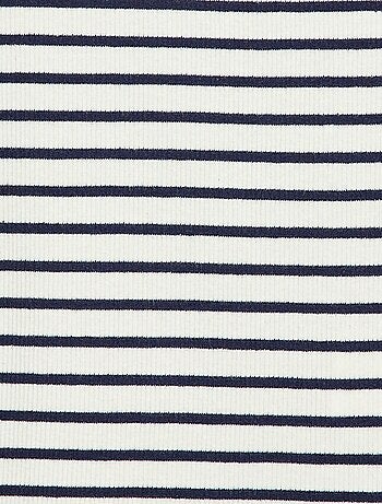 Camiseta de tirantes de canalé de algodón con estampado completo