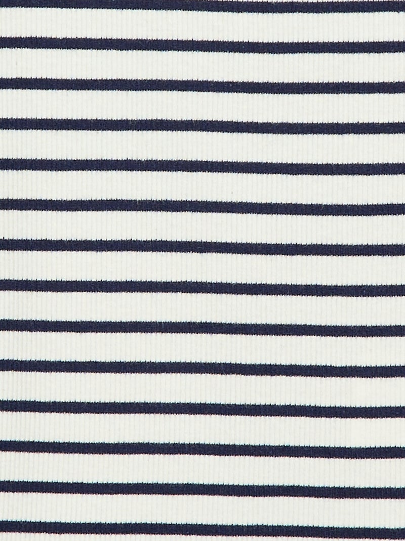 Camiseta de tirantes de canalé de algodón con estampado completo Azul - Kiabi