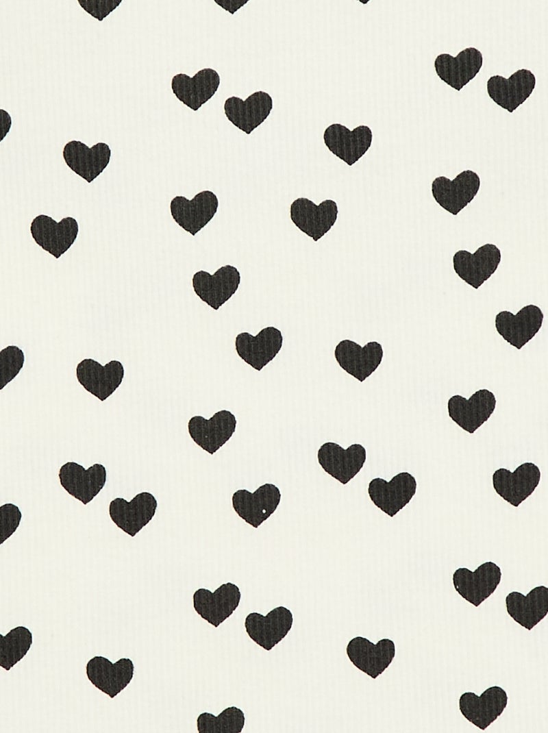 Camiseta de tirantes de canalé de algodón con estampado completo Blanco - Kiabi