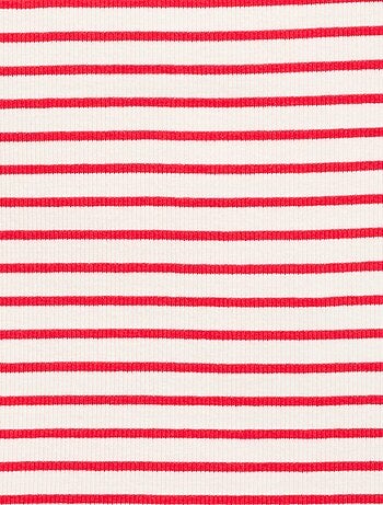 Camiseta de tirantes de canalé de algodón con estampado completo