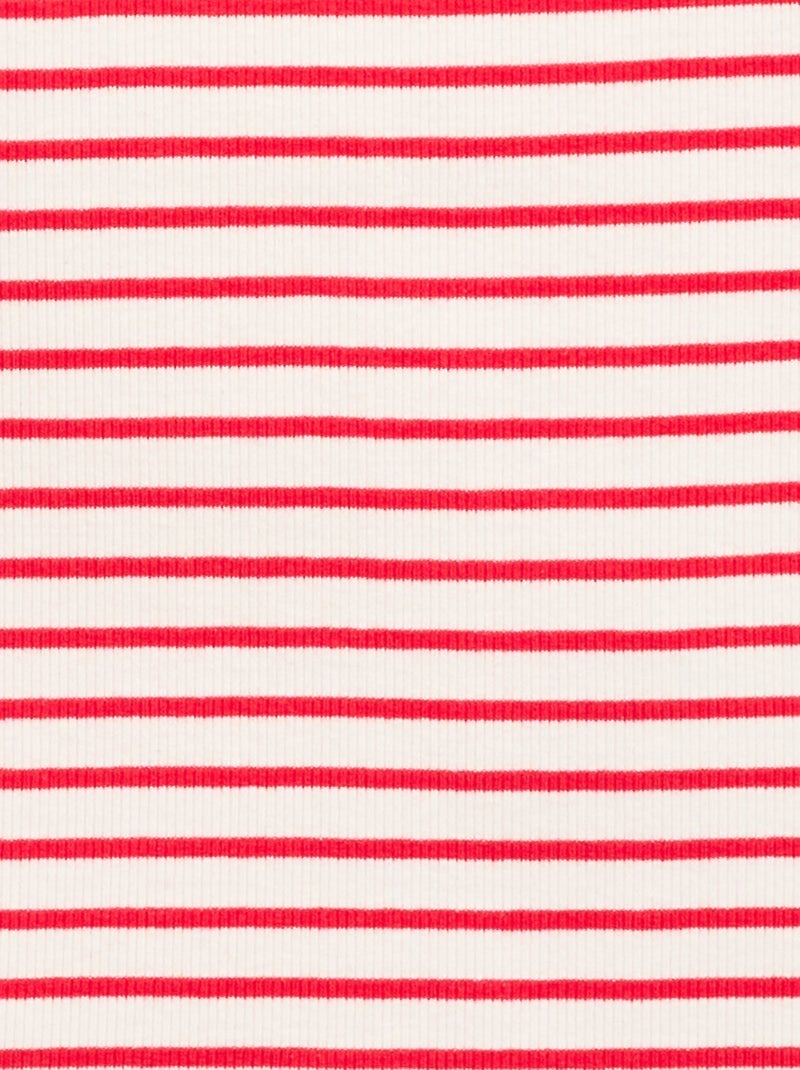Camiseta de tirantes de canalé de algodón con estampado completo Rojo - Kiabi