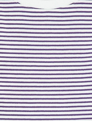 Camiseta de tirantes de canalé fino a rayas