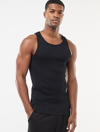 Camiseta de tirantes de canalé