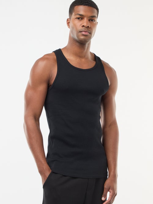 Camiseta de tirantes de canalé - Kiabi