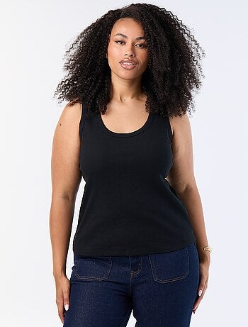 Camiseta de tirantes de canalé