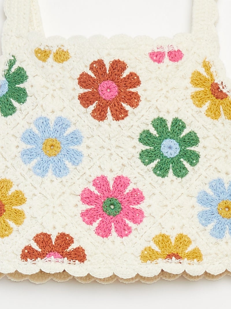 Camiseta de tirantes de ganchillo Beige - Kiabi