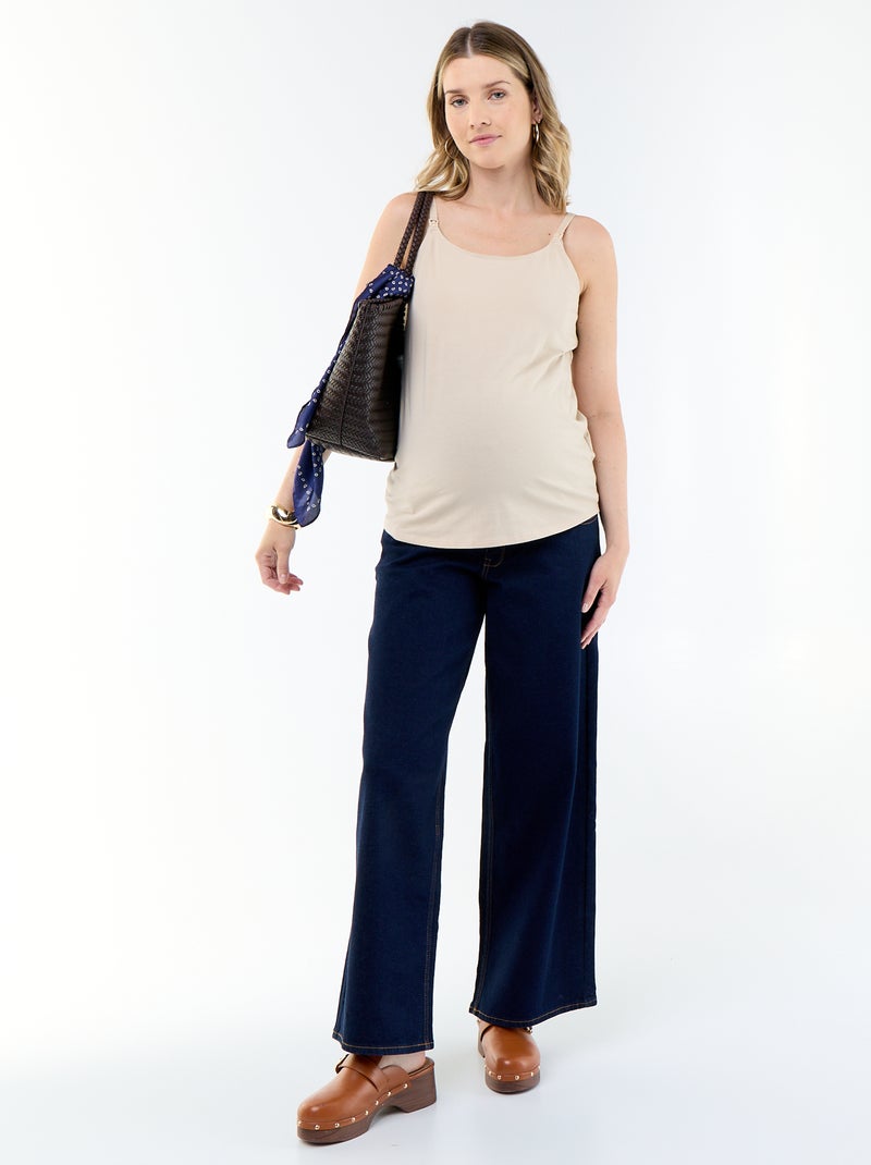 Camiseta de Tirantes de Lactancia Beige - Kiabi