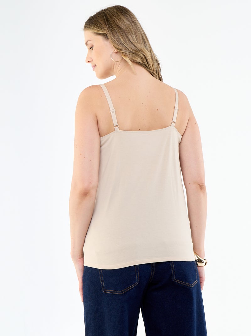 Camiseta de Tirantes de Lactancia Beige - Kiabi