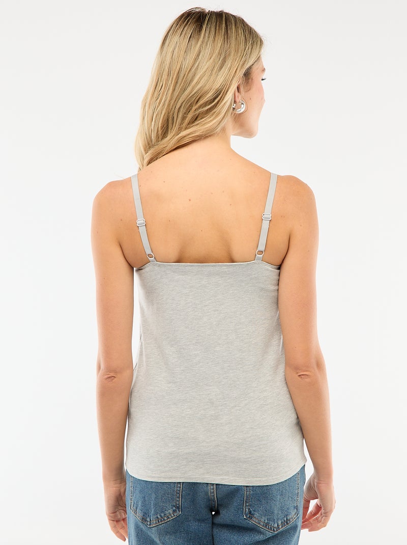 Camiseta de Tirantes de Lactancia Gris - Kiabi