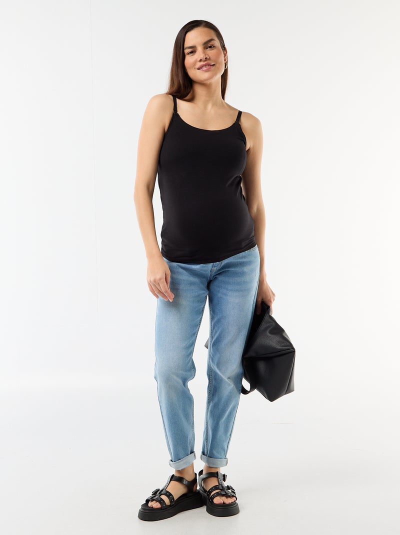 Camiseta de Tirantes de Lactancia Negro - Kiabi