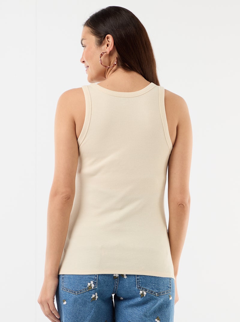 Camiseta de tirantes de maternidad con sisa americana Blanco - Kiabi