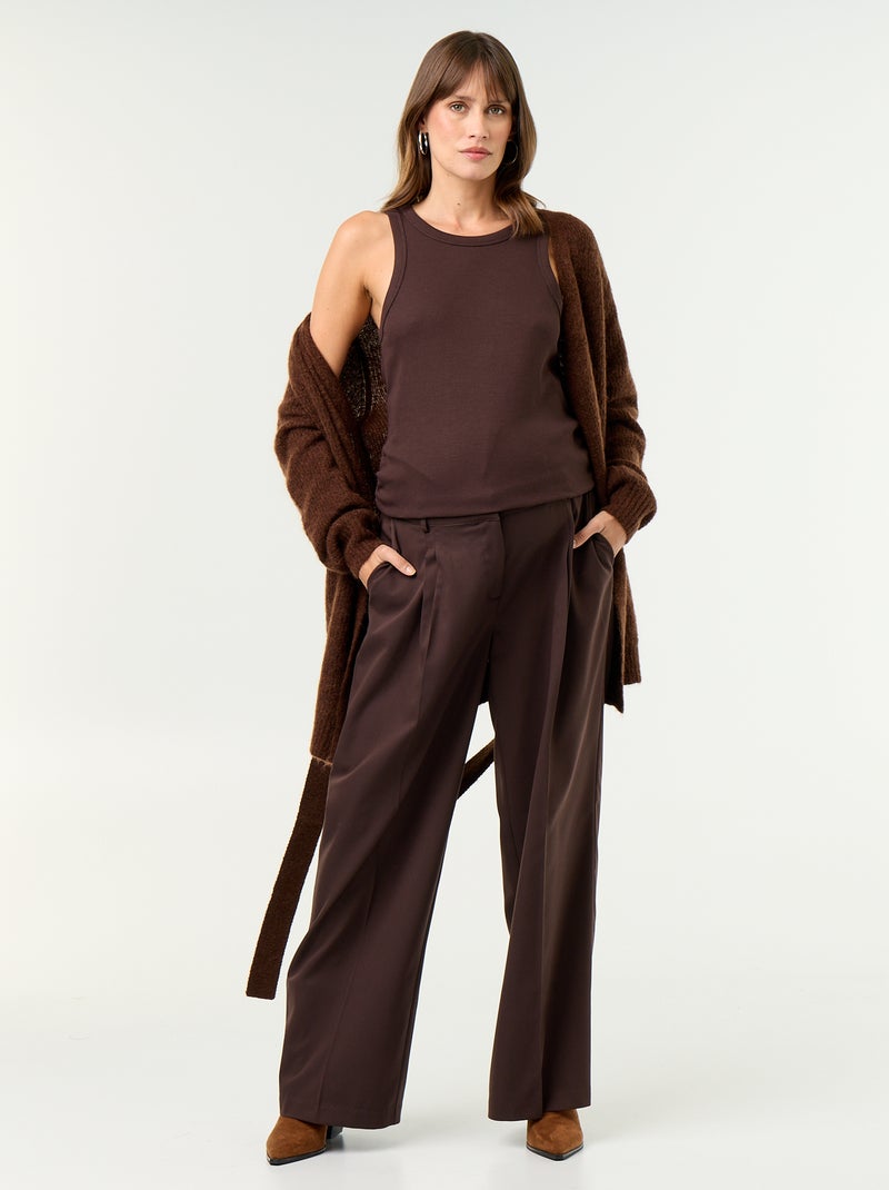 Camiseta de tirantes de maternidad con sisa americana Marron - Kiabi