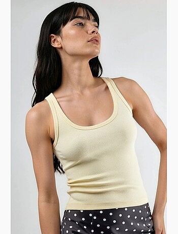 Camiseta de tirantes de modal y algodón acanalada busem