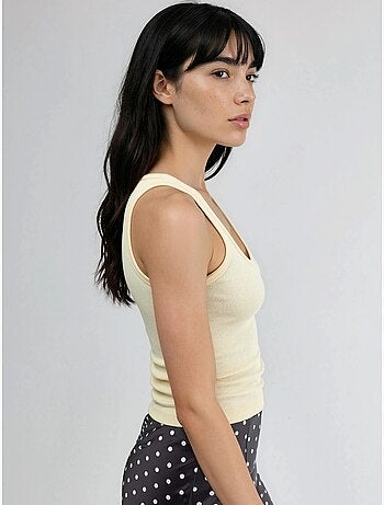 Camiseta de tirantes de modal y algodón acanalada busem