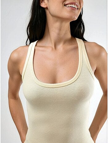 Camiseta de tirantes de modal y algodón acanalada busem