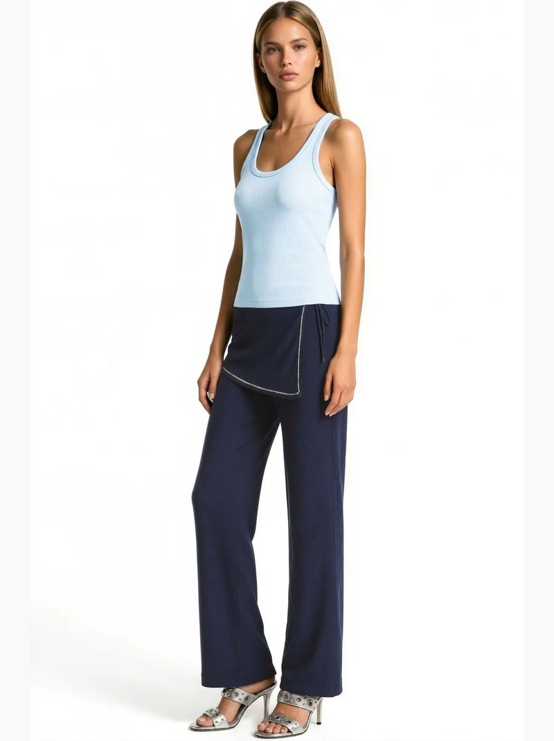 Camiseta de tirantes de modal y algodón acanalada busem Azul cielo - Kiabi