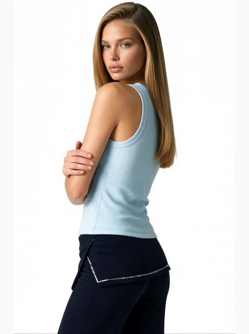 Camiseta de tirantes de modal y algodón acanalada busem Azul cielo - Kiabi
