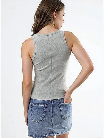 Camiseta de tirantes de modal y algodón acanalada busem