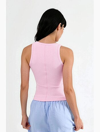 Camiseta de tirantes de modal y algodón acanalada busem