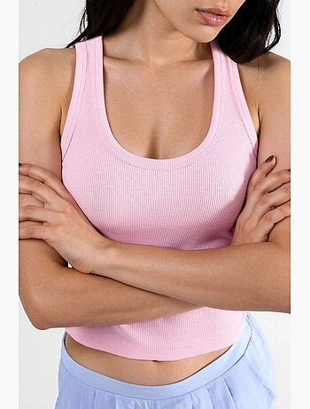 Camiseta de tirantes de modal y algodón acanalada busem