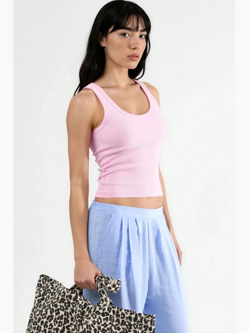 Camiseta de tirantes de modal y algodón acanalada busem - Kiabi