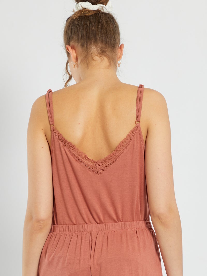 Camiseta de tirantes de pijama fucsia - Kiabi