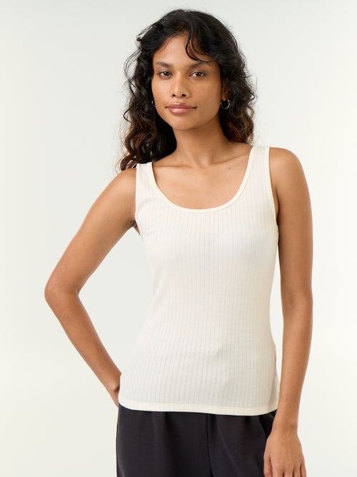 Camiseta de tirantes de punto calado - Kiabi Camiseta de tirantes de punto calado - Kiabi